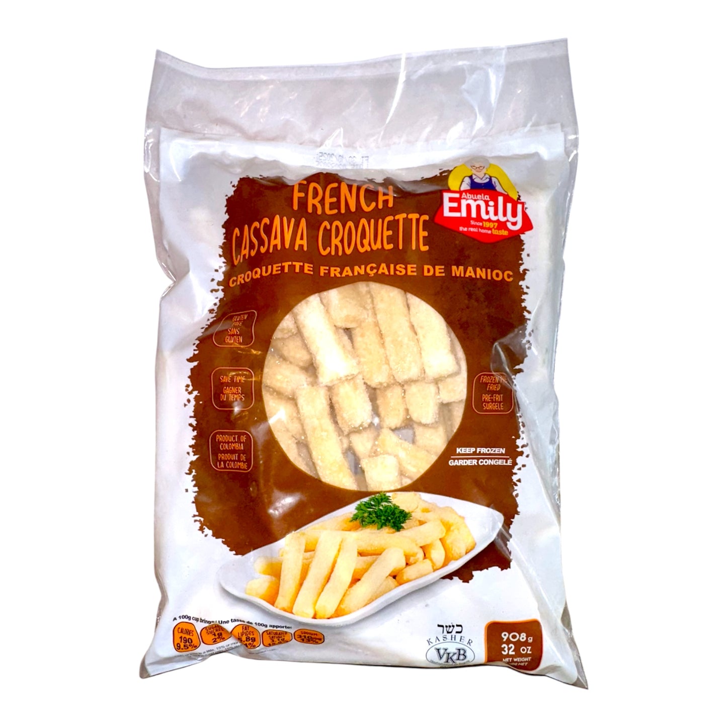 Abuela Emilia Frozen Cassava Fries | Croqueta Yuca Francesca Mandioca