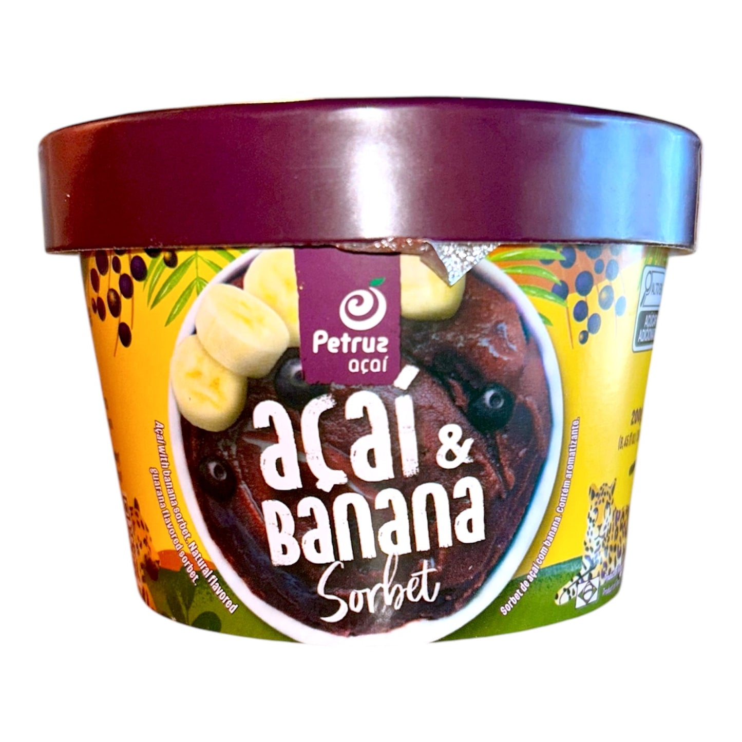 Petruz Açaí Bowl Sorbet with Banana | Sorvete de Açaí Bowl com Banana Petruz 200g