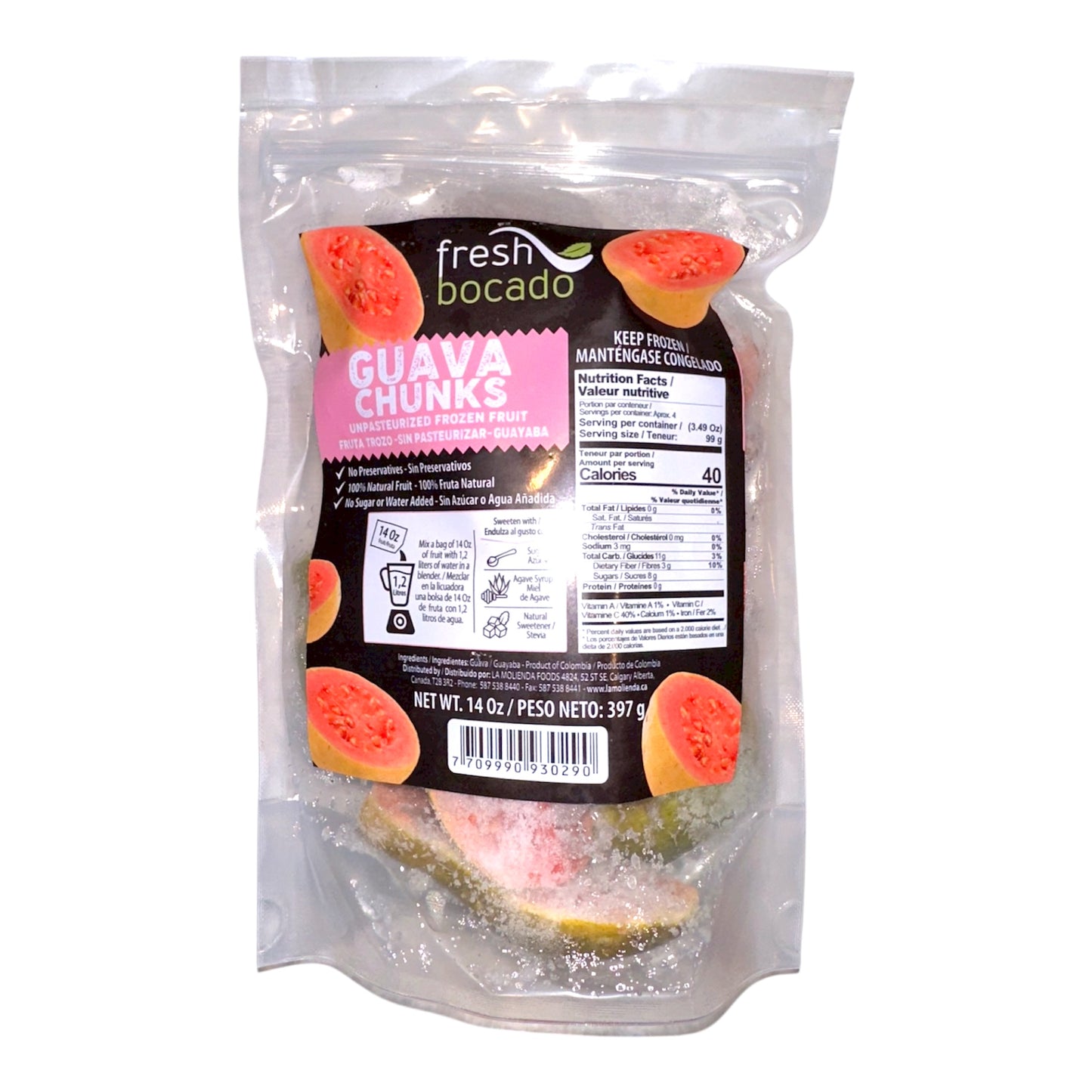 Fresh Bocado Guava Frozen Fruit Chunks | Goiaba em pedaços congelados