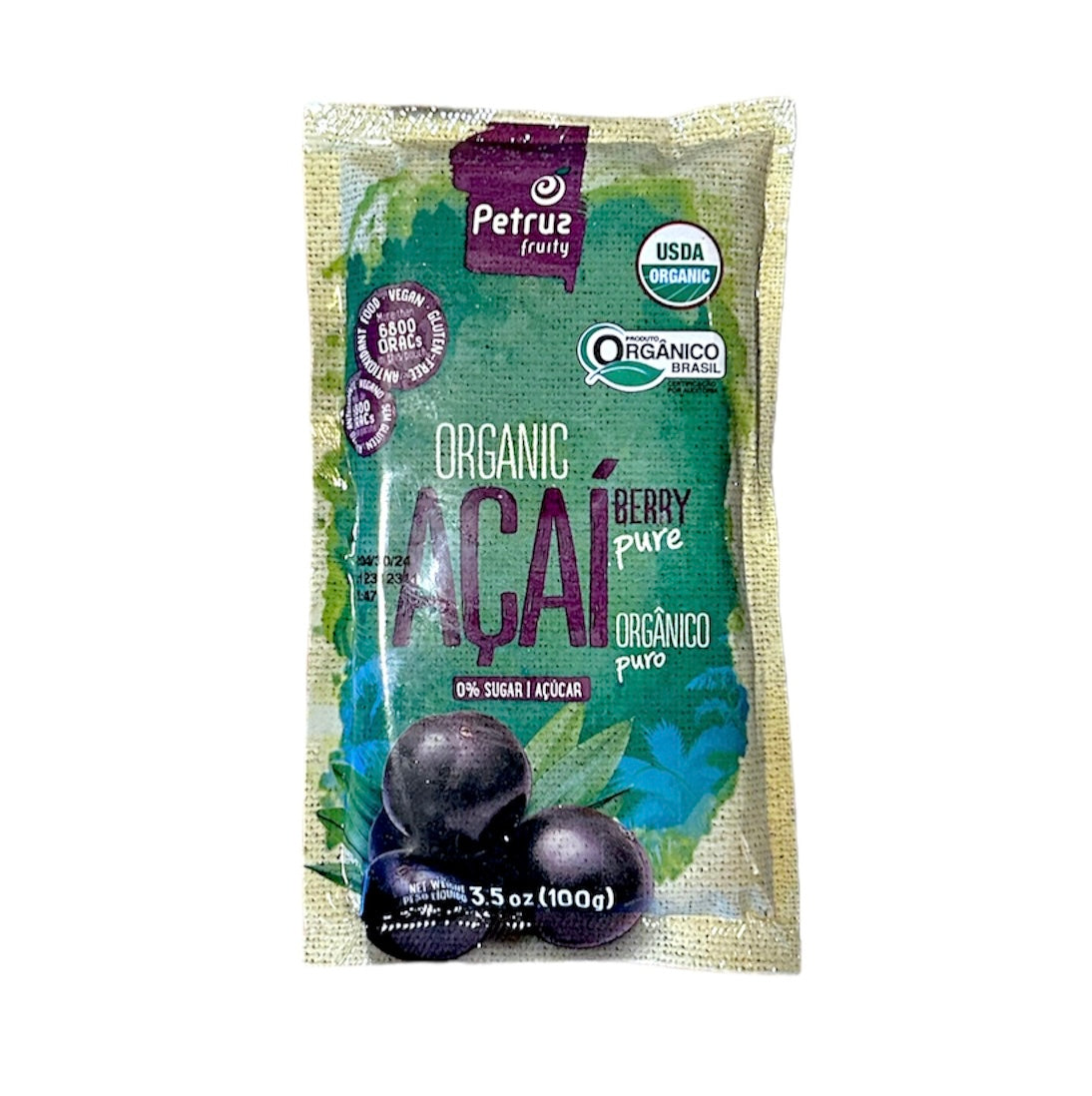 Petruz Organic Acai Puree - Polpa de Açai Organico Petruz