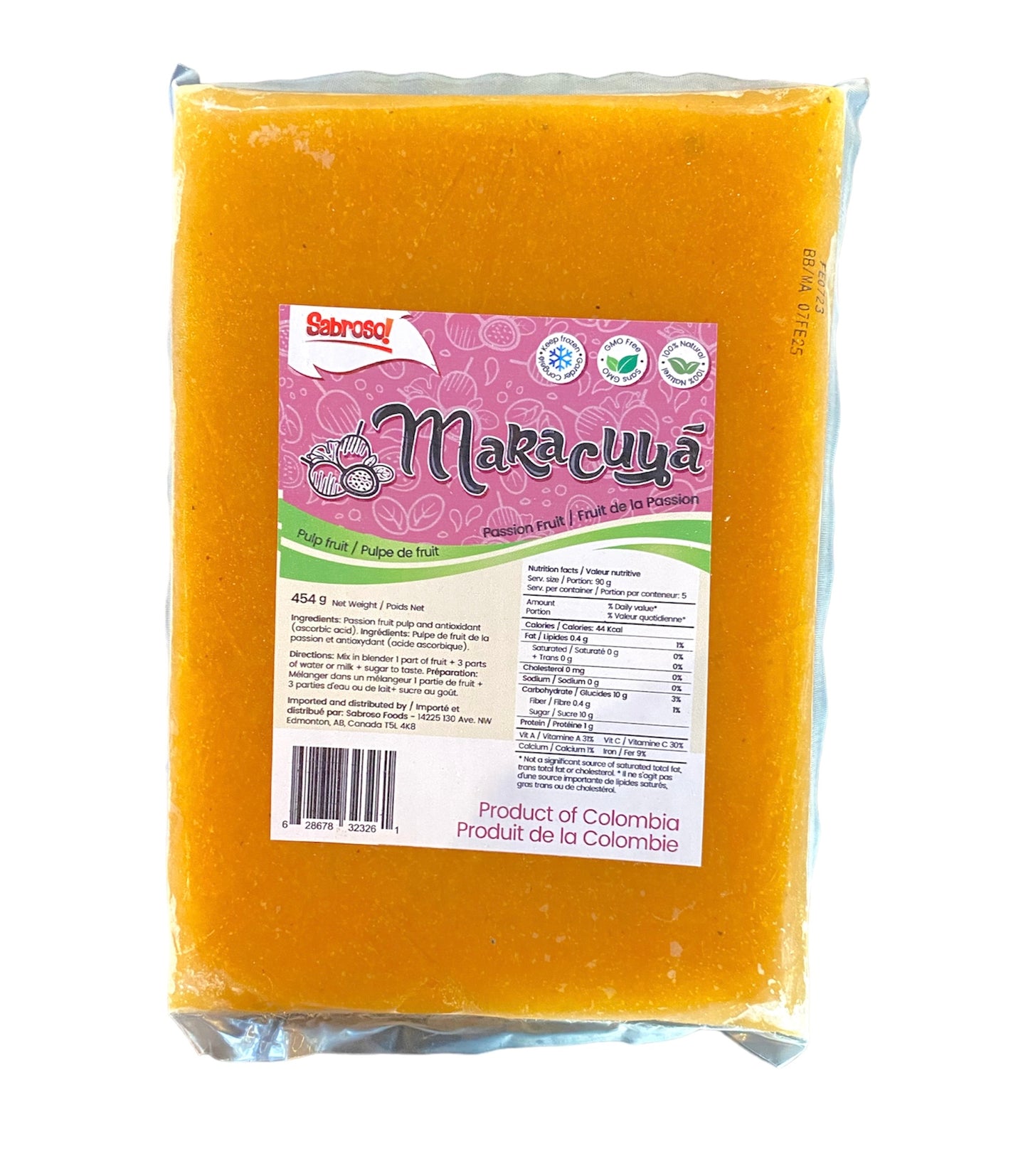 Sabroso Passion fruit pulp | Sabroso Polpa de Maracuja