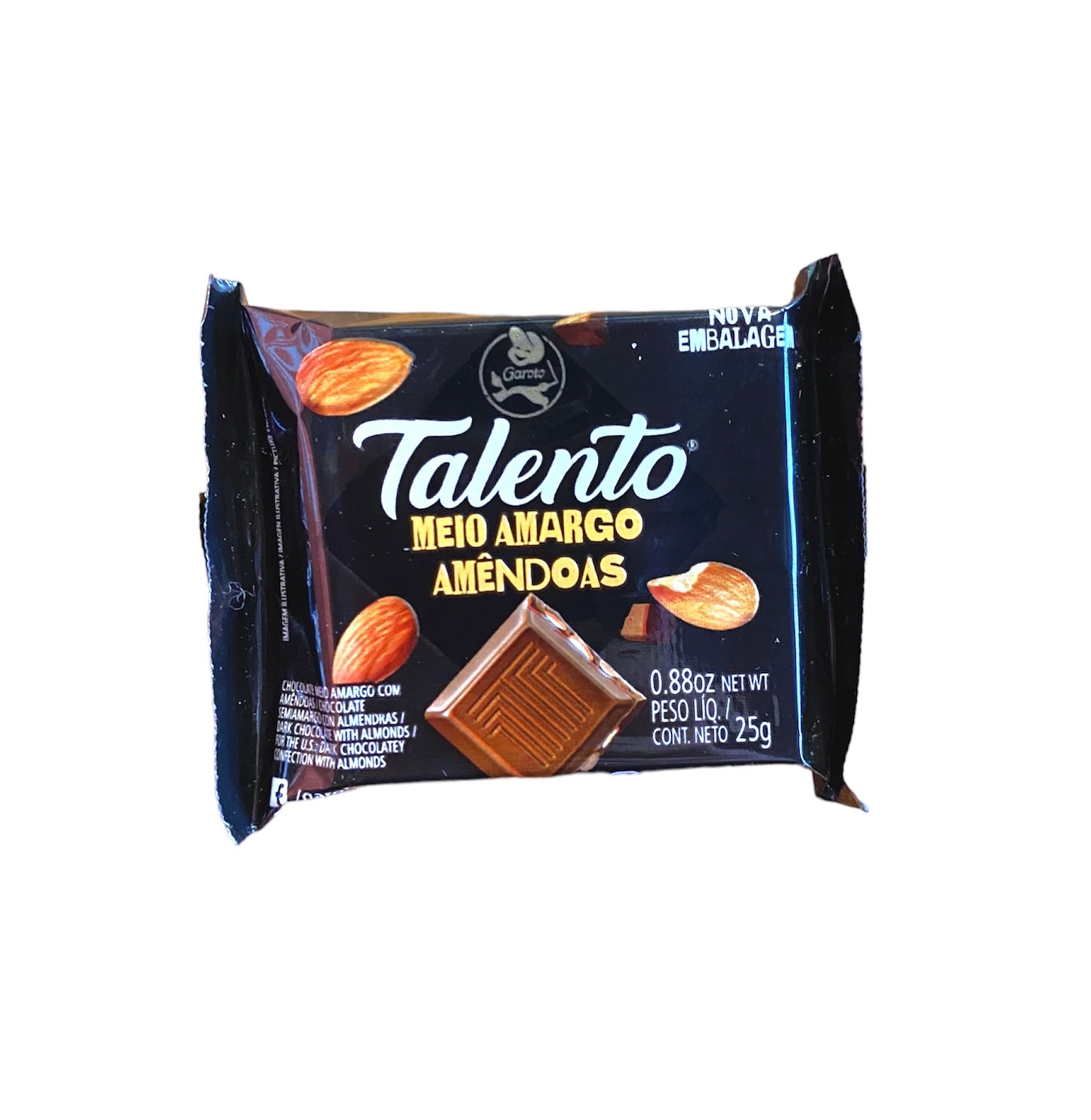 Talento Talento Chocolate Meio Amargo com Amendoas | Dark Chocolate with Almonds