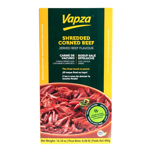 Vapza Steam Cooked Shredded jerked corned beef | Carne Seca Desfiada