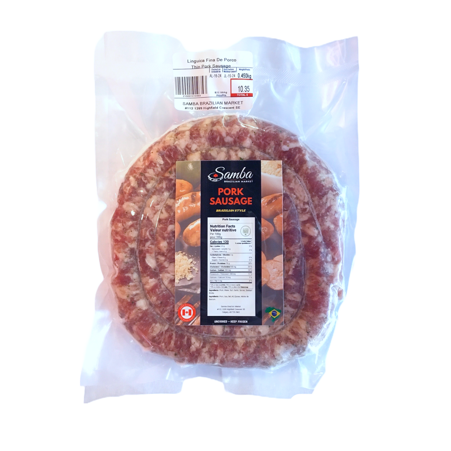 Samba Thin Pork Sausage | Linguiça Fina de Porco Samba