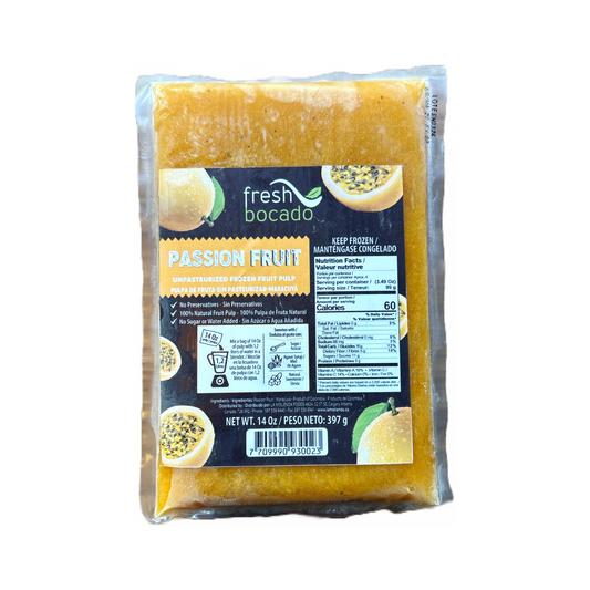 Fresh Bocado Passion Fruit Frozen Pulp Tablet | Polpa Congelada de Maracuja Fresh Bocado Tablete