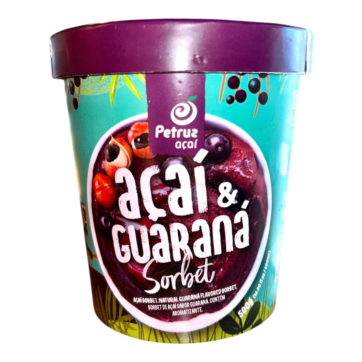 Petruz Acai Bowl Sorbet with Guarana | Sorvete de Acai com Guarana 500g