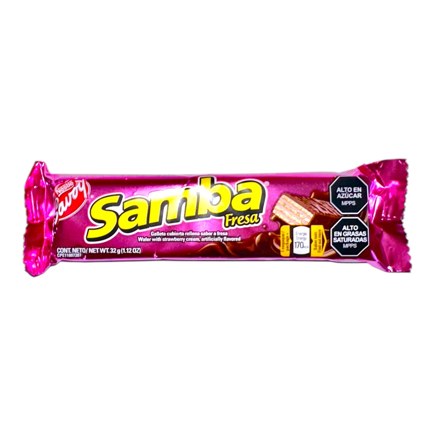 Nestle Samba Cookies Strawberry | Wafer recheado sabor morango coberto com chocolate ao leite