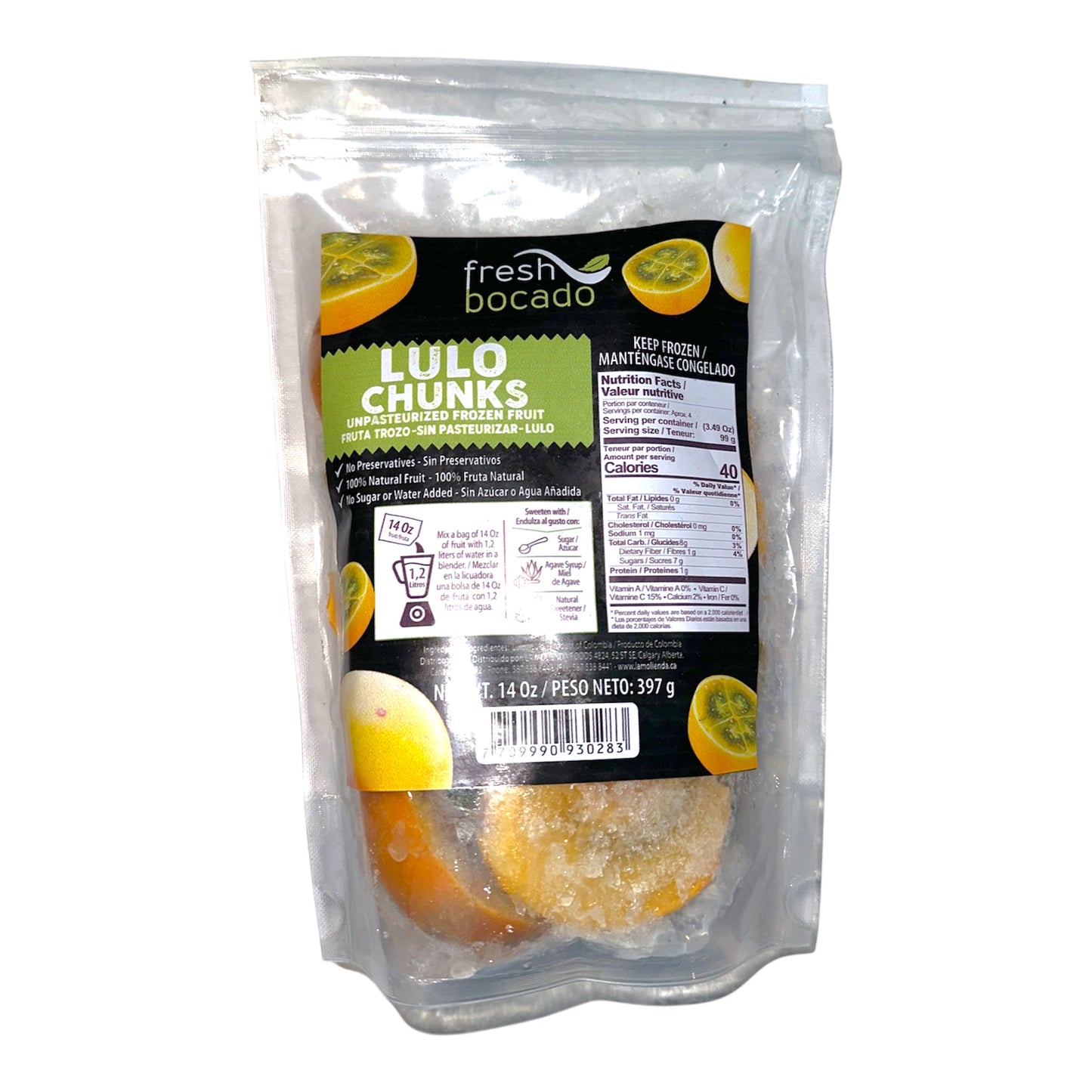 Fresh Bocado Wild Winetree Tomato Lulo Frozen Fruit Chunks