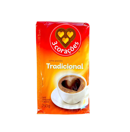 Coffee 3 Coracoes (Traditional) 250g | Cafe 3 Coracoes Tradicional 250g