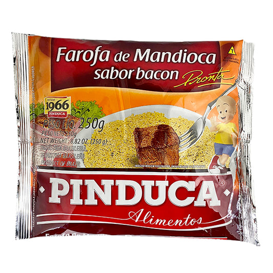 Pinduca Seasoned Cassava Flour Bacon Flavour | Farofa de Mandioca Pronta Sabor Bacon Pinduca