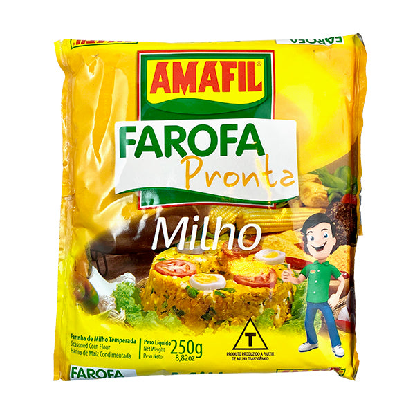 Amafil Corn Flour Seasoned | Farofa de Milho Amafil